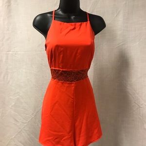 Windsor sleek, fitted lace back romper